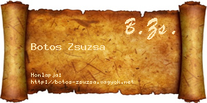 Botos Zsuzsa névjegykártya